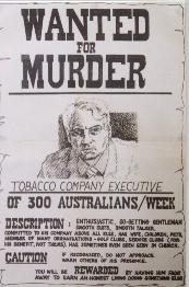 Wanted For Murder Poster Tobacco Executives Directors